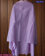 Pure Cotton Thread Embroidered Unstitched Suit with Scalloped Dupatta