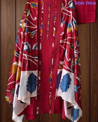 Cotton Kantha Embroidery & Pin-Tucks Unstitched Suit Set with Digital Print Dupatta