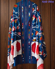 Cotton Kantha Embroidery & Pin-Tucks Unstitched Suit Set with Digital Print Dupatta