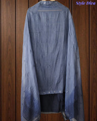 SD1223 - Mul Cotton Unstitched Suit with Ombre Effect, Overall Embroidered Kurta & Matching Dupatta