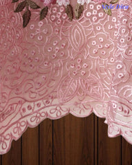 SD1211 -Premium Twill Organza Unstitched Suit Set with Dual Embroidery & Scalloped Dupatta