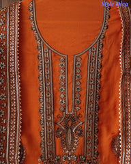 SD1226 -Premium Twill Organza Unstitched Suit Set with Oxidized Sequin Work & Embroidery on Kurta and Dupatta