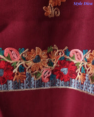 SD1238 - Winter Wear - Timeless Kashmiri Embroidered Pashmina Un-Stitched Suit