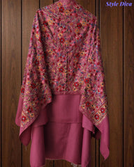 SD1238 - Winter Wear - Timeless Kashmiri Embroidered Pashmina Un-Stitched Suit