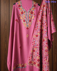 SD1238 - Winter Wear - Timeless Kashmiri Embroidered Pashmina Un-Stitched Suit