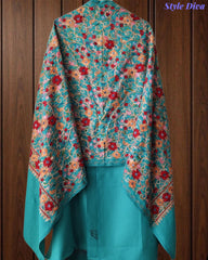 SD1238 - Winter Wear - Timeless Kashmiri Embroidered Pashmina Un-Stitched Suit