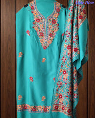 SD1238 - Winter Wear - Timeless Kashmiri Embroidered Pashmina Un-Stitched Suit