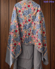 SD1238 - Winter Wear - Timeless Kashmiri Embroidered Pashmina Un-Stitched Suit