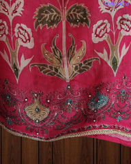 SD1232 - Crepe Unstitched Suit with Swarovski Highlighting, Digital Printed Kurta & Matching Border Dupatta