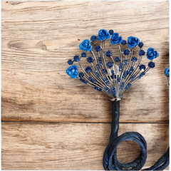 Rhinestone Flower Hair Clip Bun Maker Elegant Lazy Hair Twists Non-fall French Feather Accessories for Women & Girls 1 Pcs (Black French) (SHINE)