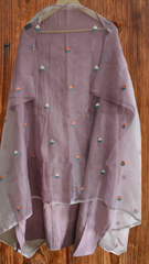 Modal Kashmiri Embroidery  Unstitched Suit With Organza Dupatta