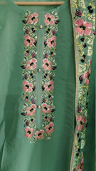Organza  Semi- STITCHED SUIT With Organza Dupatta