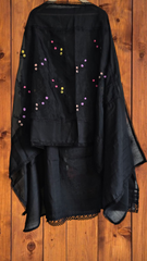 Linen  3D Embroidery Patch Work  UnStitched Suit