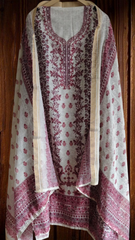 Linen  Embroidery UnStitched Suit