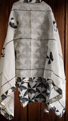 Pure Cotton Unstitched Suit Set with Faux Mirror & Gota Work