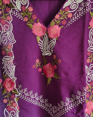 Stylish Organza Digital Printed Kurta Set with Mirror Work & Printed Dupatta – Fully Stitched
