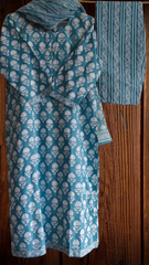 Cotton Printed Fully Stitched 3-Piece Suit with Gota Work Highlights & Dupatta