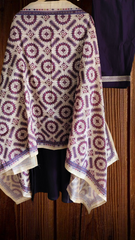 Elegant Roman Silk Zari Embroidered Kurta Set with Digital Printed Dupatta – Afghani Style Fully Stitched Suit