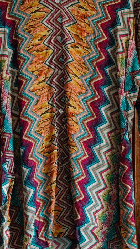 Trendy Rayon Digital Printed Co-Ord Set – 2 Pc Shirt & Pant Combo