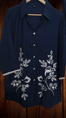 Muslin Embroidery Co-Ord Set – 2 Pc Shirt & Stitched Pants