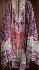 Roman Silk Digital Print Kurta with ✨Highlight Detailing & Matching Dupatta – Unstitched Suit