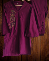 Muslin Embroidery Co-Ord Set – 2 Pc Shirt & Stitched Pants
