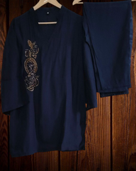 Muslin Embroidery Co-Ord Set – 2 Pc Shirt & Stitched Pants