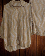 Muslin Digital Print Co-Ord Set with Neck Embroidery – 2 Pc Relaxed Fit