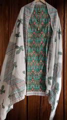 Pure Cotton Unstitched Suit Set  cotton bottom  and cotton dupatta