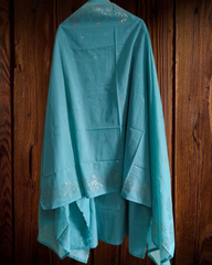 Pure Mul Chanderi Mukesh Work Unstitched Suit with Dupatta