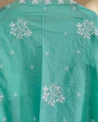 Mul Mul Cotton Chikankari Suit with Matching Dupatta | Unstitched Comfort & Grace
