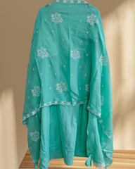 Mul Mul Cotton Chikankari Suit with Matching Dupatta | Unstitched Comfort & Grace