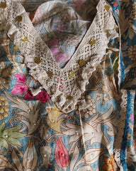 Muslin Digital Print Semi-Stitched Suit with Croatia Laced Dupatta