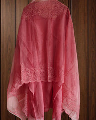Organza Sequence Embroidery Kurta Set with Embroidered Dupatta – Unstitched Suit