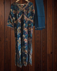 Aaliya Cut Muslin Printed Kurta Set with Chiffon Dupatta – 3 Pc Fully Stitched Suit