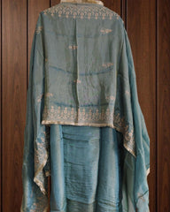 Radiant Shimmer Tissue Unstitched Suit with Exquisite Zari Embroidery