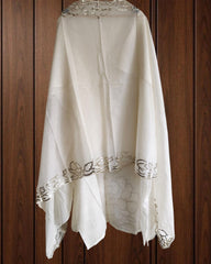 Soft Mul Chanderi Faux Leather Work Suit – Unstitched Party & Festive Wear