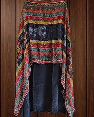 Crepe Digital Printed Unstitched Suit with Gotta Highlighting & Neck Work