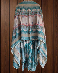 Pakistani Style Muslin Semi- Stitched Suit with Digital Print, Crochet & Mirror Highlights
