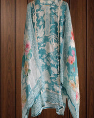 Soft Organza Mirror Work Semi-Stitched Suit with Lace Dupatta 🌸