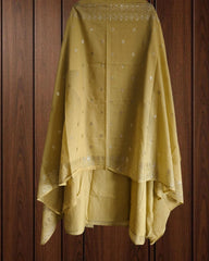 Pure Mul Chanderi Mukesh Work Unstitched Suit with Dupatta