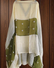 Soft Organza Dual-Tone Embroidered Un- Stitched Suit Set