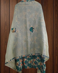 Pakistani Style Cotton Printed Suit with Crochet Lace & Appliqué Dupatta