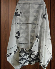 Elegant Pure Cotton Embroidered & Mirror Work Unstitched Suit Set