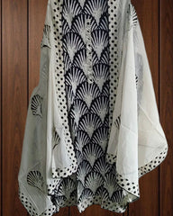 Elegant Pure Cotton Embroidered & Mirror Work Unstitched Suit Set