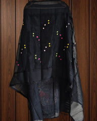 Cotton  Linen  3D Embroidery Patch Work  UnStitched Suit