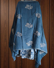 Elegant Cotton Suit with Kashmiri Embroidery & Muslin Dupatta