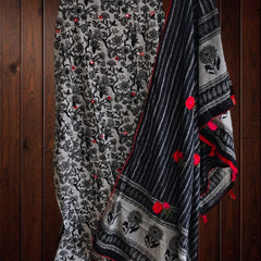 Cotton Printed Suit with Faux Mirror & Embroidery | Unstitched Beauty