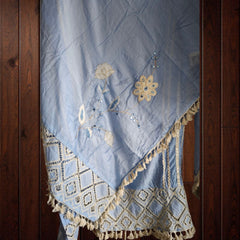 Soft Mul Cotton Crochet & Mirror Work Unstitched Suit Set