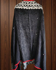 Elegant Cotton Printed Unstitched Suit with Faux Mirror & Embroidery Work